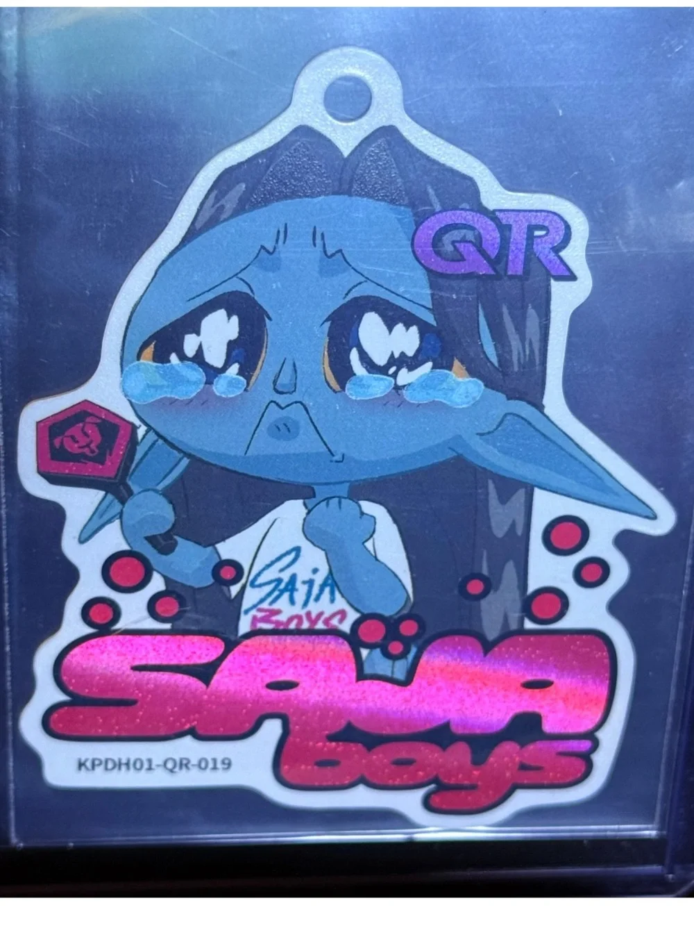 KPop Demon Hunters Chibi Saja Boys QR-019 Kayou QR Rare Die Cut Card Netflix